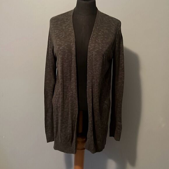 Gap Women's Green Open Front Ribbed Knit Cardigan Sweater - Picture 1 of 7